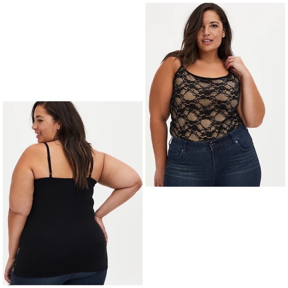 Torrid Nude & Black Lace Foxy Cami NWT Size 4X - Picture 13 of 15